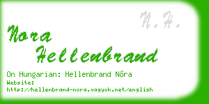 nora hellenbrand business card